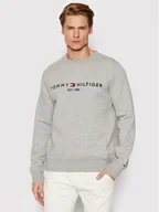 Bluzy męskie - Tommy Hilfiger Bluza Logo MW0MW11596 Szary Regular Fit - miniaturka - grafika 1