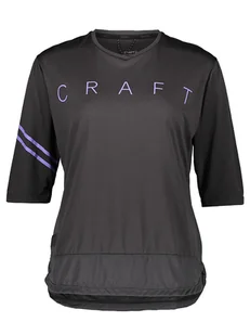 Craft Koszulka kolarska "Core Offroad" w kolorze antracytowo-fioletowym - Koszulki sportowe damskie - miniaturka - grafika 1