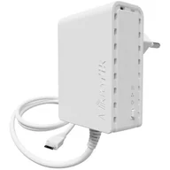 Wtyczki i adaptery - MikroTik MT PL7400 PL7400 PWR-LINE EU Power adapter with PWR-LINE & microUSB port MT PL7400 - miniaturka - grafika 1