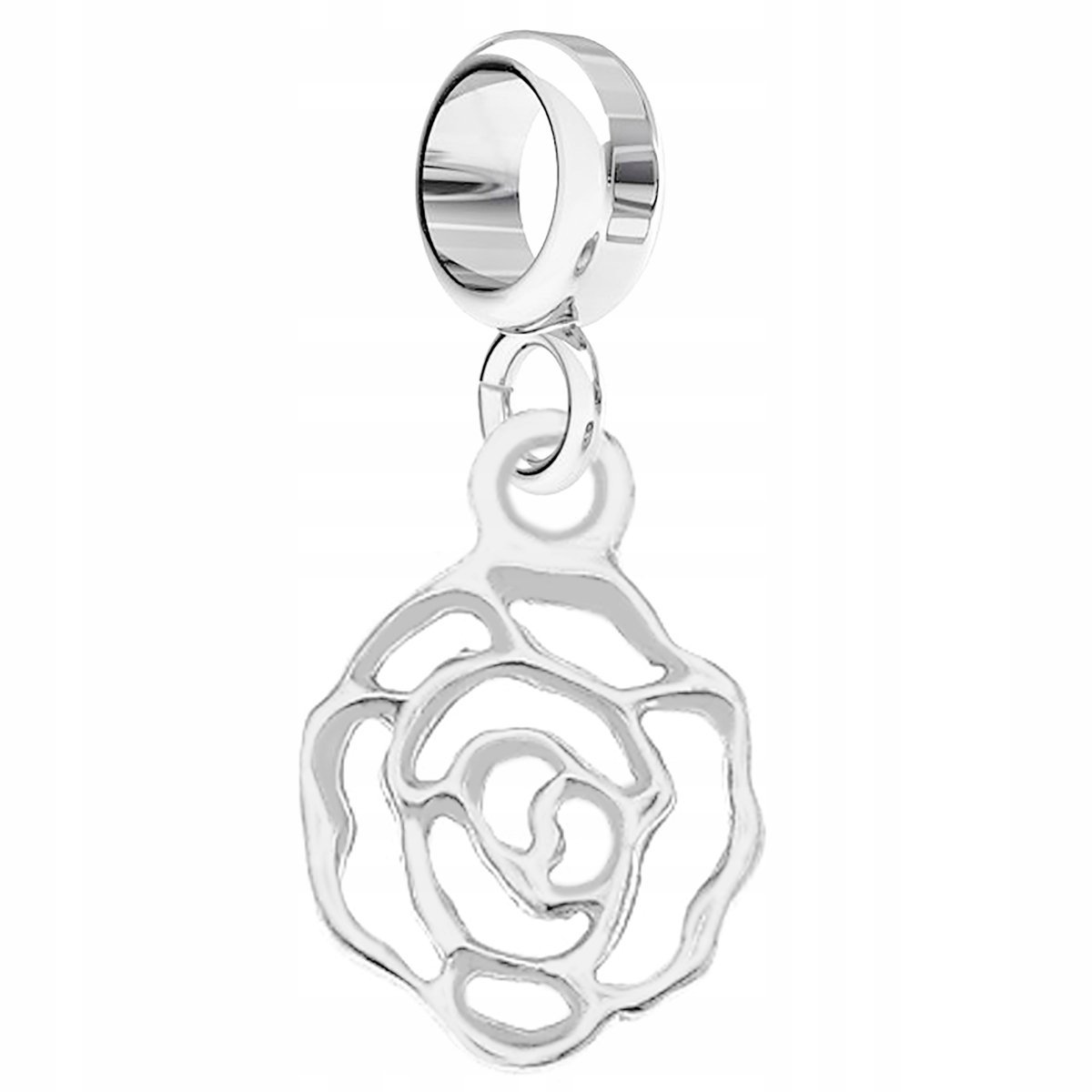 Charms Róża Kwiatek srebro 925