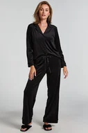 Bielizna nocna - Hunkemöller Velvet pyjama pants Czarny - miniaturka - grafika 1