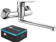 Baterie kuchenne - SOTBE NEA Bateria kuchenna ścienna z długą obrotową wylewką - miniaturka - grafika 1