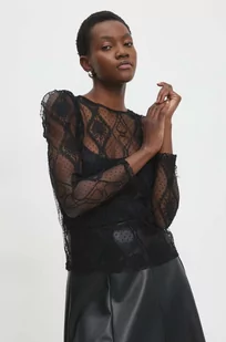 Answear Lab bluzka damska kolor czarny gładka - Bluzki damskie - miniaturka - grafika 1
