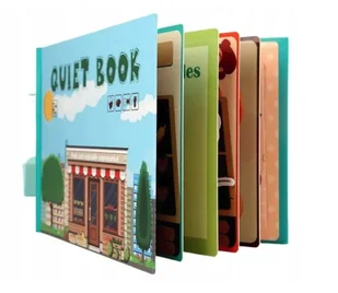 Książeczka Książka Edukacyjna Dla Dzieci Z Ruchomymi Elementami Montessori - Zabawki sensoryczne - miniaturka - grafika 1