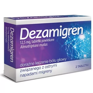 Dezamigren 12,5mg x2 tabletki - Leki przeciwbólowe - miniaturka - grafika 1