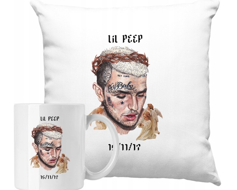 ZESTAW PODUSZKA + KUBEK Lil Peep Pomysł Na Prezent + IMIĘ #3