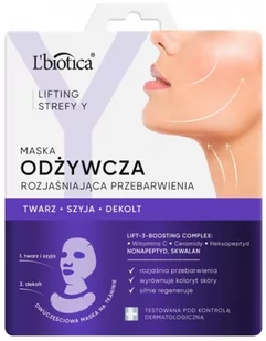 L'biotica Lifting Strefy Y Odżywcza maska do twarzy 1szt - Maseczki do twarzy - miniaturka - grafika 1