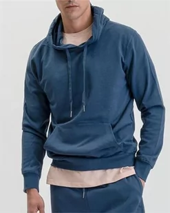 Gianni Lupo GL2125F-S23 męska bluza z kapturem, niebieska, XXL, niebieska, NIEBIESKI - Bluzy męskie - miniaturka - grafika 1