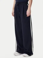 Spodnie sportowe damskie - Weekend Max Mara Spodnie dresowe Perdoni 2615781051 Granatowy Wide Leg - miniaturka - grafika 1