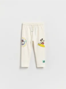 Reserved - Spodnie Mickey Mouse - złamana biel - Spodenki dla niemowląt - miniaturka - grafika 1