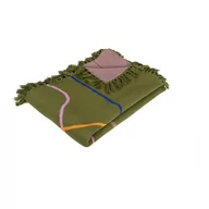 Koce - Zielony bawełniany koc 200x140 cm Outline – Hübsch - miniaturka - grafika 1