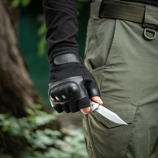 M-Tac - Rękawice taktyczne bez palców Assault Tactical Mk.4 - Czarne - 90214002 - Odzież taktyczna i umundurowanie - miniaturka - grafika 11