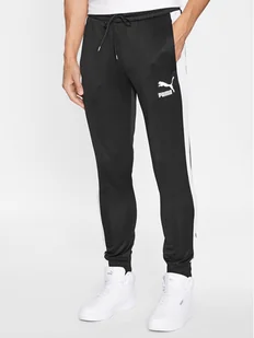 Puma Spodnie dresowe Iconic T7 530098 Czarny Regular Fit - Spodnie sportowe męskie - miniaturka - grafika 1