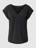 Koszulki i topy damskie - T-shirt z dekoltem w serek model ‘FREE’ - miniaturka - grafika 1