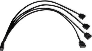 Alphacool Alphacool Y-Splitter aRGB 3-Pin auf 4x 3-Pin 30cm - schwarz - Akcesoria do komputerów stacjonarnych - miniaturka - grafika 1