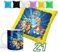 Gadżety dla niej i dla niego - ZESTAW KUBEK + POSZEWKA Z PODUSZKĄ PSI PATROL PIESKI+ IMIĘ - miniaturka - grafika 1