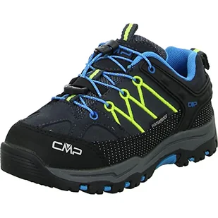 CMP Dziecięce buty Rigel Low Trekking WP, buty unisex dla dzieci i młodzieży, Antracyt żółty neonowy, 30 EU - Buty dla chłopców - miniaturka - grafika 1