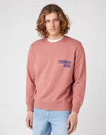 Bluzy męskie - WRANGLER SLOGAN CREW WITHERED ROSE W667ILXHZ XXL - miniaturka - grafika 1