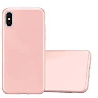 Etui i futerały do telefonów - Pokrowiec Do Apple iPhone XS MAX w METALLIC RÓŻOWE ZŁOTO Etui TPU Silikon Obudowa Ochronny Case Cover Cadorabo - miniaturka - grafika 1