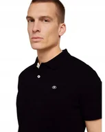 Koszulki męskie - MĘSKA KOSZULKA POLO TOM TAILOR BASIC Polo BLACK 3XL - miniaturka - grafika 1