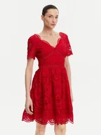 Sukienki - Morgan Sukienka koktajlowa 251-ROMBRE Czerwony Regular Fit - miniaturka - grafika 1