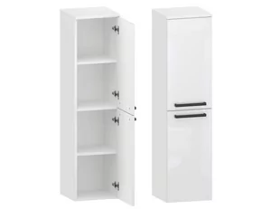 Słupek Łazienkowy Typu Loft ATHOS 35 2D P - Uchwyt Czarny Mat - Szafki łazienkowe - miniaturka - grafika 1