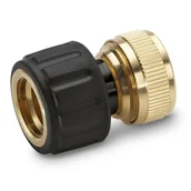 Akcesoria do myjek - Karcher Mosiężna złączka na wąż 3/4 z Aquastopp, Blister 2.645-018.0 - miniaturka - grafika 1
