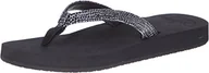Klapki i japonki damskie - Reef Damskie japonki Star Cushion Sassy, Czarny Black Silver Bls, 35 EU - miniaturka - grafika 1