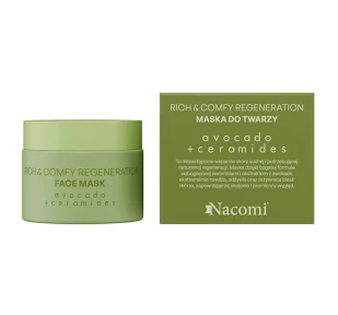 Nacomi Rich &amp; Comfy Regeneration maseczka do twarzy Avocado 40ml - Maseczki do twarzy - miniaturka - grafika 1