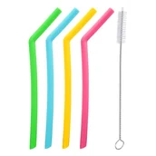 Słomki do napojów - Excellent Houseware SŁOMKI DO NAPOJÓW 5SZT SILIKON 151401 - miniaturka - grafika 1