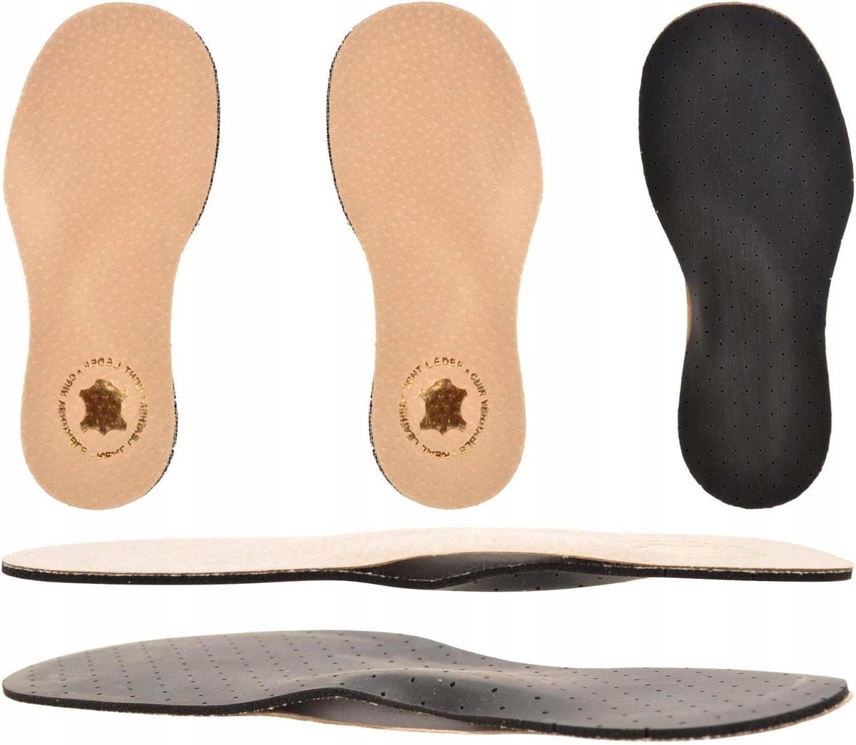 G11-79 SKÓRKOWE Wkładki do butów DZIECIĘCE na PŁASKOSTOPIE Wyściółki 16,3 cm 24 25
