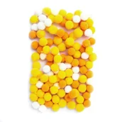 Zabawki kreatywne - Pompony poliestrowe 1 cm żółte 120 szt. - miniaturka - grafika 1