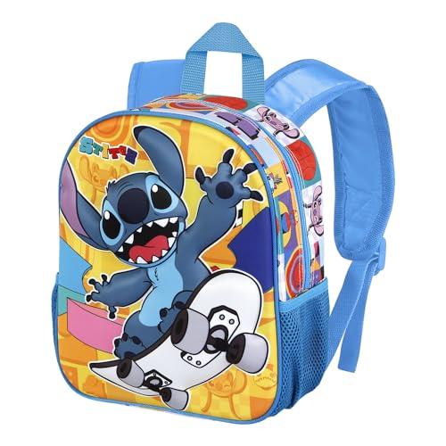 Lilo i Stitch Skater -Mały Plecak 3D, Żółty, 26 x 31 cm, Pojemność 8,5 L