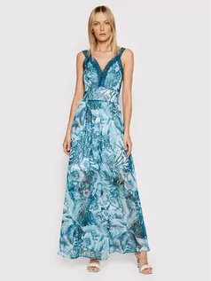 Sukienki - Guess Sukienka letnia Chrissy W2GK69 WEL02 Niebieski Regular Fit - grafika 1