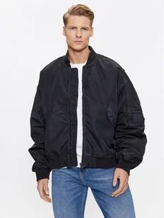 Calvin Klein Jeans Kurtka bomber J30J323474 Czarny Oversize - Kurtki męskie - miniaturka - grafika 1