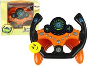 Zabawki interaktywne dla dzieci - Import LEANToys Interaktywna Kierownica Sportowa Pomarańczowa Dla Dzieci Dźwięki Światła LT-10116-0 - miniaturka - grafika 1