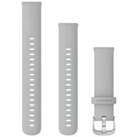 Akcesoria do smartwatchy - Garmin Silikonowy pasek Vivoactive 4s, Vivomove 3s, Venu 2s (18mm) - Zamglony szary ze srebrnym zapięciem [010-12932-0C] 010-12932-0C - miniaturka - grafika 1