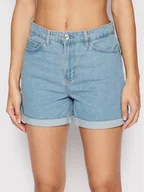 Spodenki damskie - ONLY Szorty jeansowe Vega 15230571 Niebieski Regular Fit - miniaturka - grafika 1