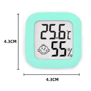 Stacja pogodowa Mini Higrometr pogody Alogy Smiley LCD cyfrowy termometr czujnik temperatury i wilgotności Zielony - Części i akcesoria do laptopów - miniaturka - grafika 1