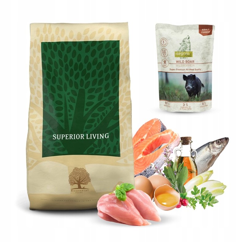 Essential - Superior Living - sucha karma dla psów (bez zbóż) 10kg
