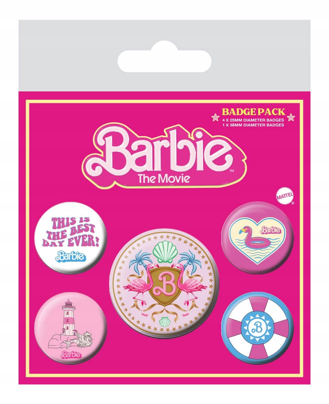 Przypinki do plecaka Barbie This Is The Best Day Ever do ubrań Zestaw 5 szt