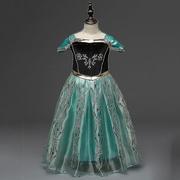 Stroje karnawałowe - Mssugar Dziewczynka Dla dzieci Frozen Princess Anna Suknia balowa Kostium cosplay Fantazyjna sukienka 9-10 lat - miniaturka - grafika 1
