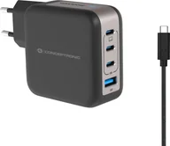 Ładowarki samochodowe - Ładowarka Conceptronic CONCEPTRONIC Ladegerät 4Port 100W,3xUSB-C,1xUSB-A 1.5m sw - miniaturka - grafika 1