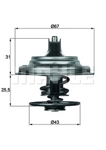 Termostat, płyn chłodzący Mahle TX 23 83D - Termostaty - miniaturka - grafika 1