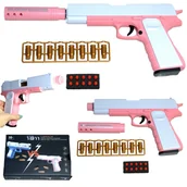 Zabawki militarne - BEZPIECZNY PISTOLET COLT 1911 EVA STRZAŁKI ŁUSKA - miniaturka - grafika 1