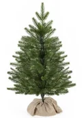 Choinki - Choinka sztuczna 60 cm świerk kaukaski premium z jutą małe drzewko świateczne na stolik UNIWERSALNY - miniaturka - grafika 1