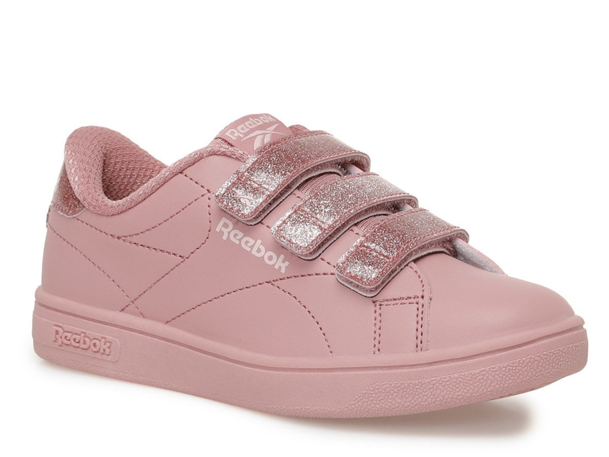 Buty dziecięce Reebok 100233087 REEBOK COURT CLEAN HOOK & LOO Różowe
