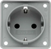 Gniazdka elektryczne - Hager Polo Integro Flow Gniazdo SCHUKO z przesłonami styków szary mat 947792506 947792506 - miniaturka - grafika 1