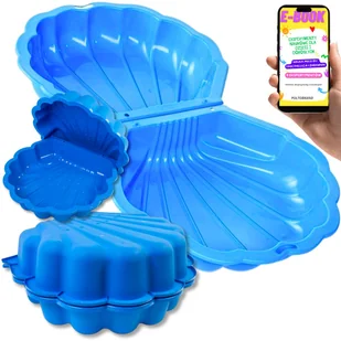 MOCNA Piaskownica Plastikowa Duża XXL Basen 2w1 Muszelka Zamykana Dwuczęściowa PREZENT DLA DZIECKA + EBOOK - Place zabaw MOCNA Piaskownica Plastikowa Duża XXL Basen 2w1 Muszelka Zamykana Dwuczęściowa PREZENT DLA DZIECKA + EBOOK - Place zabaw - miniaturka - grafika 1