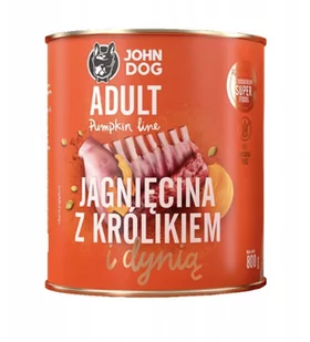 JohnDog Pumpkin Adult Jagnięcina z Królikiem 800g - Mokra karma dla psów - miniaturka - grafika 1
